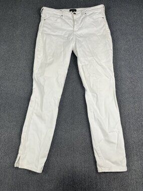 NYDJ Womens White Ami Skinny Jeans Mid-Rise 8